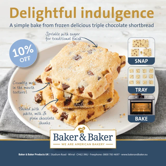 Grab an extra 10% OFF Baker & Baker Triple Chocolate Shortbread this August!A delicious, bake from frozen triple chocolate shortbread. Packed with which, milk and plain chocolate and sprinkled with sugar for a traditional finish. Simply snap, tray and bake!📞 01977 682 333
🖱 sales@walkerhumphreyltd.co.uk